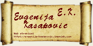 Evgenija Kasapović vizit kartica